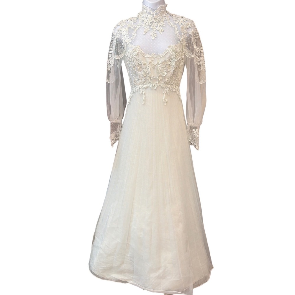 Vintage Wedding Dress Victorian Edwardian Ethereal Romantic Bridal Gown Classic
